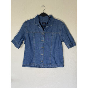 Vintage Crazy Horse Denim Button Up Too 90’s Western Vibe Medium